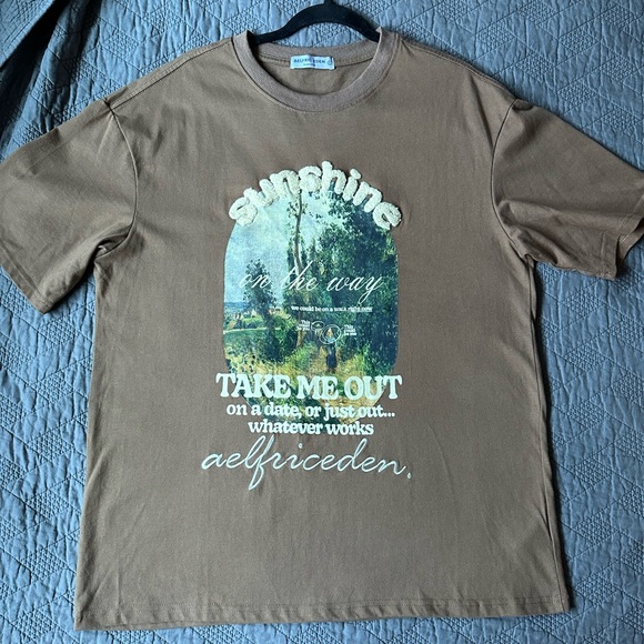 Aelfric Eden Brown Sunshine Graphic Tee - Picture 1 of 8